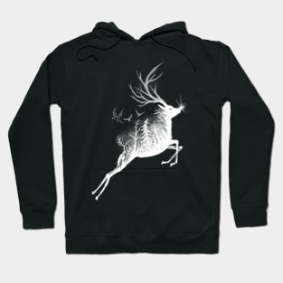 deer and forest, three crows Hoodie